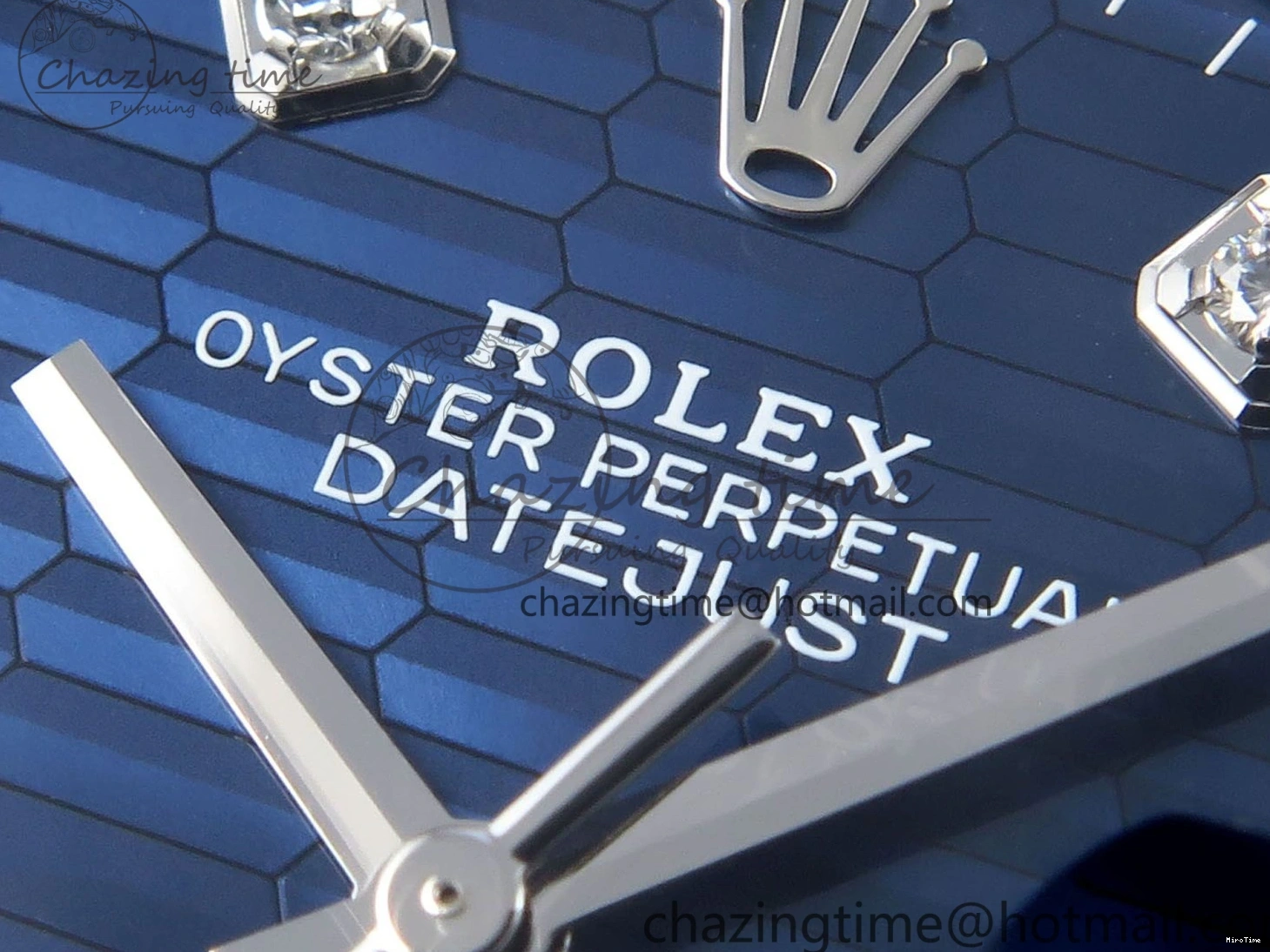 MiroTime 0424 FastDry DateJust 36 126234 Clean 1:1 Best Edition 904L Steel Blue Textured Diamonds Dial on Jubilee Bracelet VR 1967